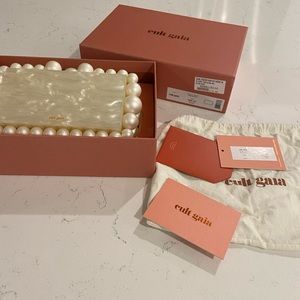Cult Gaia Eos Ivory Clutch